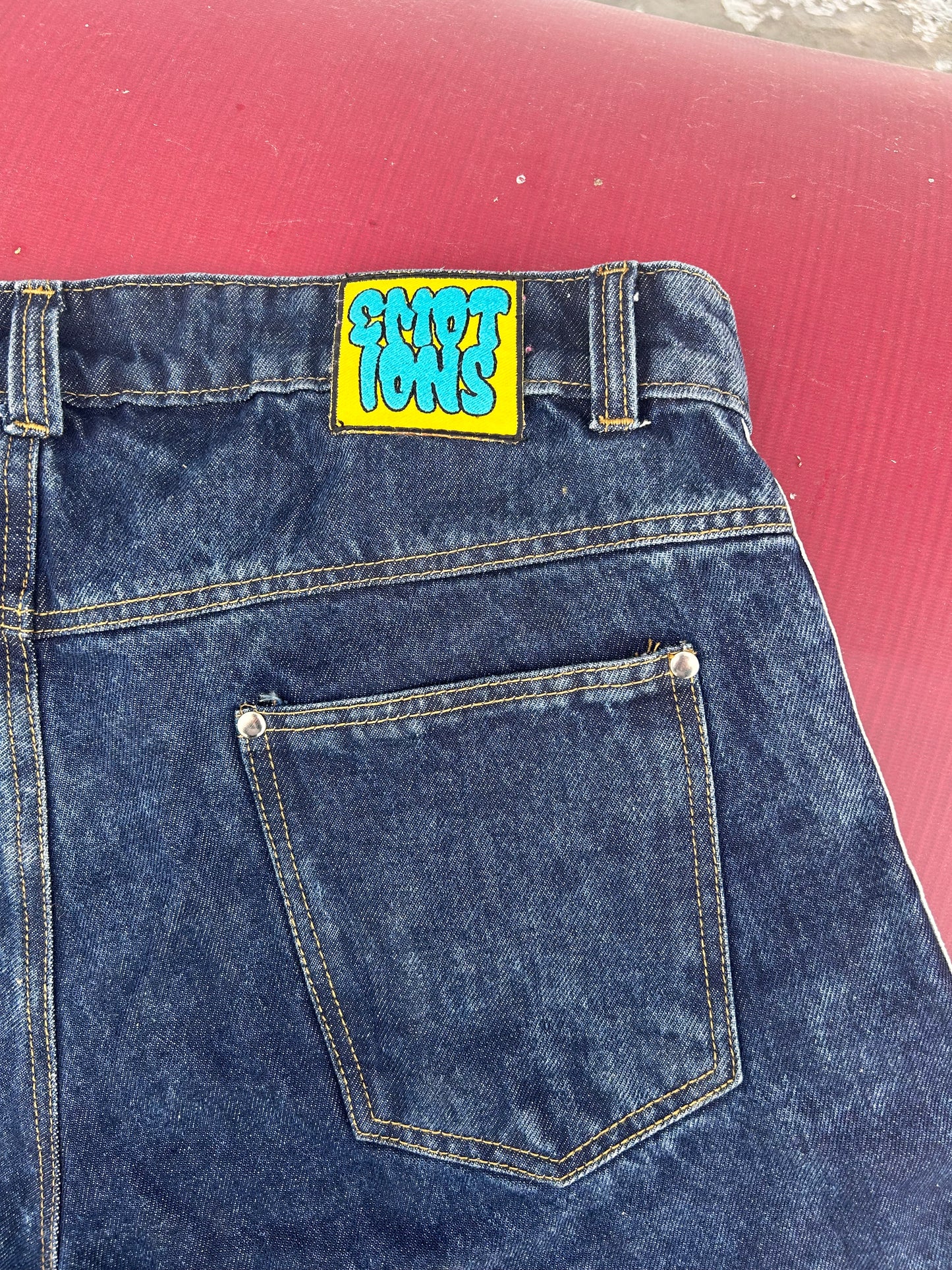 Navy Blue DE Jean Shorts